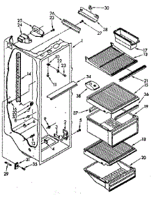 Refrigerator Liner Parts parts for Kenmore Refrigerator 106.8482460 (1068482460, 106 8482460) from AppliancePartsPros.com