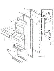 Refrigerator Door parts for Kenmore Refrigerator 106.8490270 (1068490270, 106 8490270) from AppliancePartsPros.com