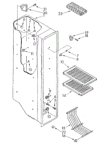 Freezer Liner parts for Kenmore Refrigerator 106.8490270 (1068490270, 106 8490270) from AppliancePartsPros.com