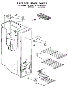 Freezer Liner parts for Kenmore Refrigerator 106.8490285 (1068490285, 106 8490285) from AppliancePartsPros.com