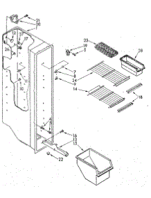 Freezer Liner parts for Kenmore Refrigerator 106.8492410 (1068492410, 106 8492410) from AppliancePartsPros.com