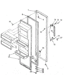 Refrigerator Door parts for Kenmore Refrigerator 106.8492410 (1068492410, 106 8492410) from AppliancePartsPros.com