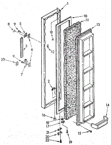 Freezer Door parts for Kenmore Refrigerator 106.8492410 (1068492410, 106 8492410) from AppliancePartsPros.com