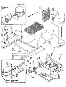 Unit parts for Kenmore Refrigerator 106.8492410 (1068492410, 106 8492410) from AppliancePartsPros.com