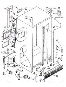 Cabinet parts for Kenmore Refrigerator 106.8492410 (1068492410, 106 8492410) from AppliancePartsPros.com