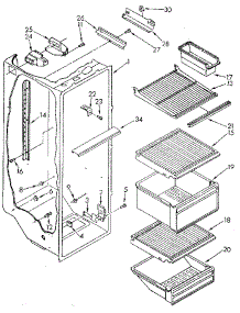 Refrigerator Liner parts for Kenmore Refrigerator 106.8492432 (1068492432, 106 8492432) from AppliancePartsPros.com