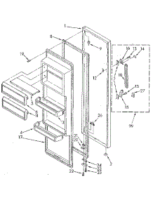 Refrigerator Door parts for Kenmore Refrigerator 106.8492432 (1068492432, 106 8492432) from AppliancePartsPros.com