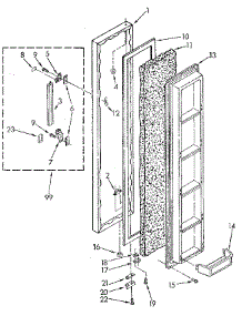 Freezer Door parts for Kenmore Refrigerator 106.8492432 (1068492432, 106 8492432) from AppliancePartsPros.com