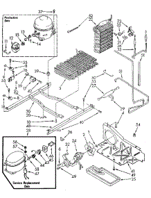 Unit parts for Kenmore Refrigerator 106.8492432 (1068492432, 106 8492432) from AppliancePartsPros.com
