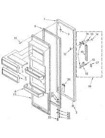 Refrigerator Door parts for Kenmore Refrigerator 106.8492461 (1068492461, 106 8492461) from AppliancePartsPros.com