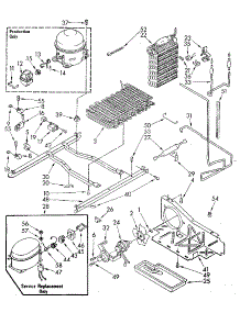 Unit parts for Kenmore Refrigerator 106.8492461 (1068492461, 106 8492461) from AppliancePartsPros.com