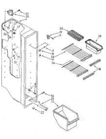 Freezer Liner parts for Kenmore Refrigerator 106.8492461 (1068492461, 106 8492461) from AppliancePartsPros.com