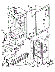 Cabinet Parts parts for Kenmore Refrigerator 106.8532623 (1068532623, 106 8532623) from AppliancePartsPros.com