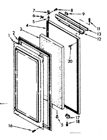 Serva-Door Parts parts for Kenmore Refrigerator 106.8532821 (1068532821, 106 8532821) from AppliancePartsPros.com