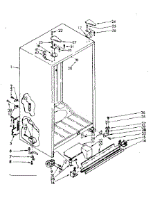 Cabinet Parts parts for Kenmore Refrigerator 106.8532821 (1068532821, 106 8532821) from AppliancePartsPros.com