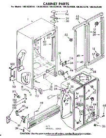 Cabinet Parts parts for Kenmore Refrigerator 106.8539320 (1068539320, 106 8539320) from AppliancePartsPros.com