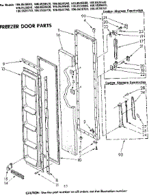 Freezer Door Parts parts for Kenmore Refrigerator 106.8539620 (1068539620, 106 8539620) from AppliancePartsPros.com