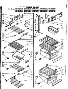 Liner Parts parts for Kenmore Refrigerator 106.8539712 (1068539712, 106 8539712) from AppliancePartsPros.com
