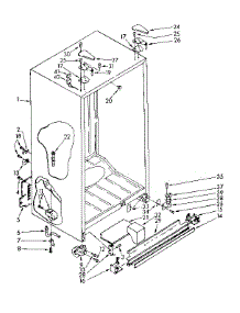 Cabinet Parts parts for Kenmore Refrigerator 106.8542731 (1068542731, 106 8542731) from AppliancePartsPros.com