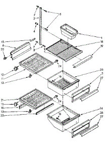 Refrigerator Interior Parts parts for Kenmore Refrigerator 106.8542731 (1068542731, 106 8542731) from AppliancePartsPros.com