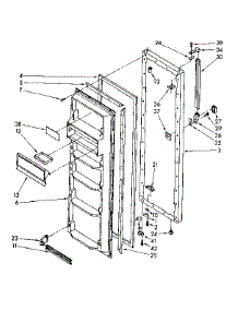 Refrigerator Door Parts parts for Kenmore Refrigerator 106.8542761 (1068542761, 106 8542761) from AppliancePartsPros.com