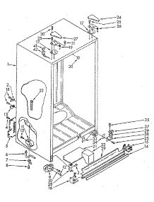 Cabinet parts for Kenmore Refrigerator 106.8542770 (1068542770, 106 8542770) from AppliancePartsPros.com