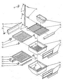 Refrigerator Interior parts for Kenmore Refrigerator 106.8542770 (1068542770, 106 8542770) from AppliancePartsPros.com
