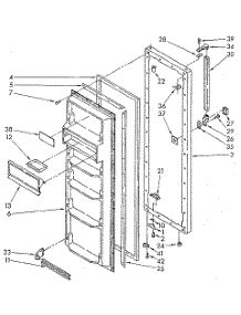 Refrigerator Door parts for Kenmore Refrigerator 106.8542770 (1068542770, 106 8542770) from AppliancePartsPros.com