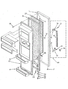 Refrigerator Door parts for Kenmore Refrigerator 106.8552682 (1068552682, 106 8552682) from AppliancePartsPros.com