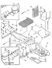 Unit parts for Kenmore Refrigerator 106.8552682 (1068552682, 106 8552682) from AppliancePartsPros.com