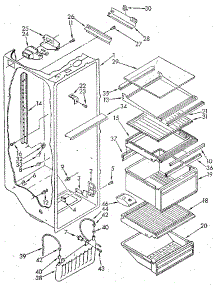 Refrigerator Liner parts for Kenmore Refrigerator 106.8552682 (1068552682, 106 8552682) from AppliancePartsPros.com