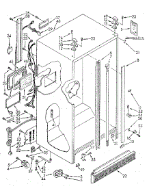 Cabinet parts for Kenmore Refrigerator 106.8552682 (1068552682, 106 8552682) from AppliancePartsPros.com