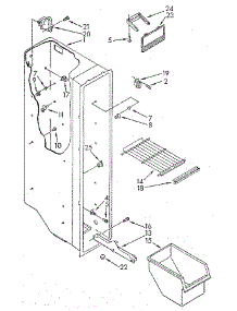 Freezer Liner parts for Kenmore Refrigerator 106.8552682 (1068552682, 106 8552682) from AppliancePartsPros.com