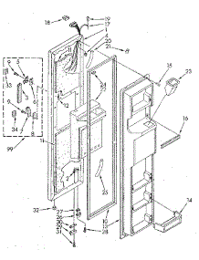 Freezer Door parts for Kenmore Refrigerator 106.8552682 (1068552682, 106 8552682) from AppliancePartsPros.com