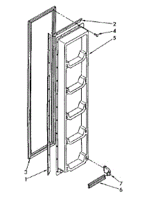 Freezer Interior Door Panel Parts parts for Kenmore Refrigerator 106.8552980 (1068552980, 106 8552980) from AppliancePartsPros.com