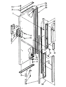 Refrigerator Exterior Door Panel Parts parts for Kenmore Refrigerator 106.8552980 (1068552980, 106 8552980) from AppliancePartsPros.com