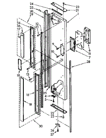 Freezer Exterior Door Panel Parts parts for Kenmore Refrigerator 106.8552980 (1068552980, 106 8552980) from AppliancePartsPros.com