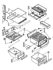 Refrigerator Interior Parts parts for Kenmore Refrigerator 106.8552980 (1068552980, 106 8552980) from AppliancePartsPros.com