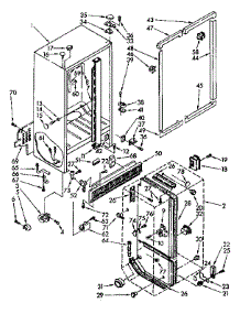 Cabinet Parts parts for Kenmore Refrigerator 106.8552980 (1068552980, 106 8552980) from AppliancePartsPros.com
