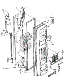 Freezer Door Parts parts for Kenmore Refrigerator 106.8556820 (1068556820, 106 8556820) from AppliancePartsPros.com
