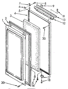 Serva-Door Parts parts for Kenmore Refrigerator 106.8556820 (1068556820, 106 8556820) from AppliancePartsPros.com