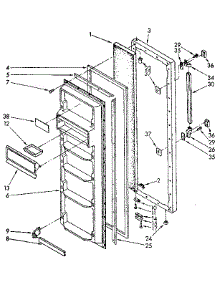 Refrigerator Door Parts parts for Kenmore Refrigerator 106.8566773 (1068566773, 106 8566773) from AppliancePartsPros.com