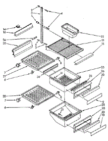 Refrigerator Interior Parts parts for Kenmore Refrigerator 106.8566773 (1068566773, 106 8566773) from AppliancePartsPros.com