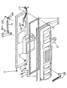 Freezer Door Parts parts for Kenmore Refrigerator 106.8566773 (1068566773, 106 8566773) from AppliancePartsPros.com