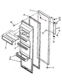 Refrigerator Door Parts parts for Kenmore Refrigerator 106.8580370 (1068580370, 106 8580370) from AppliancePartsPros.com