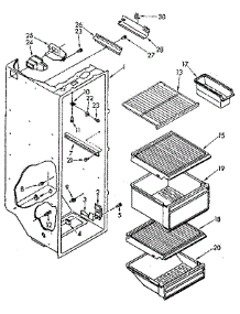 Refrigerator Liner Parts parts for Kenmore Refrigerator 106.8580370 (1068580370, 106 8580370) from AppliancePartsPros.com
