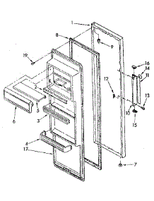 Refrigerator Door Parts parts for Kenmore Refrigerator 106.8582360 (1068582360, 106 8582360) from AppliancePartsPros.com