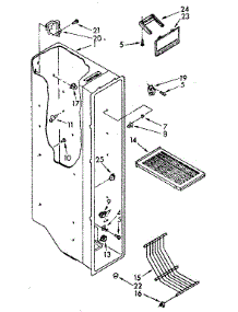 Freezer Liner Parts parts for Kenmore Refrigerator 106.8582360 (1068582360, 106 8582360) from AppliancePartsPros.com