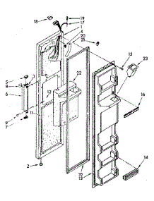 Freezer Door Parts parts for Kenmore Refrigerator 106.8582360 (1068582360, 106 8582360) from AppliancePartsPros.com