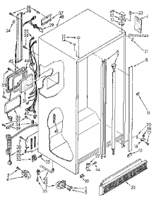 Cabinet parts for Kenmore Refrigerator 106.8590214 (1068590214, 106 8590214) from AppliancePartsPros.com